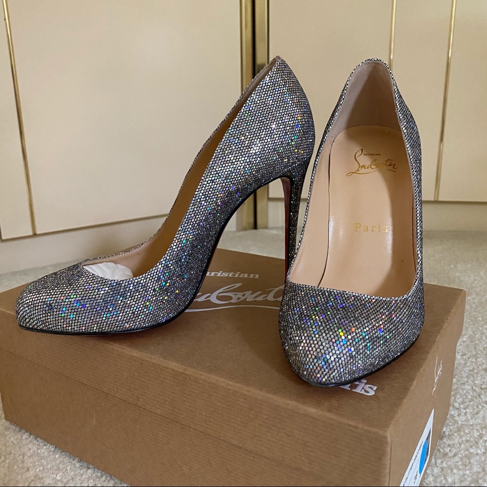 Christian Louboutin Glitter Disco Ball Heels NEW